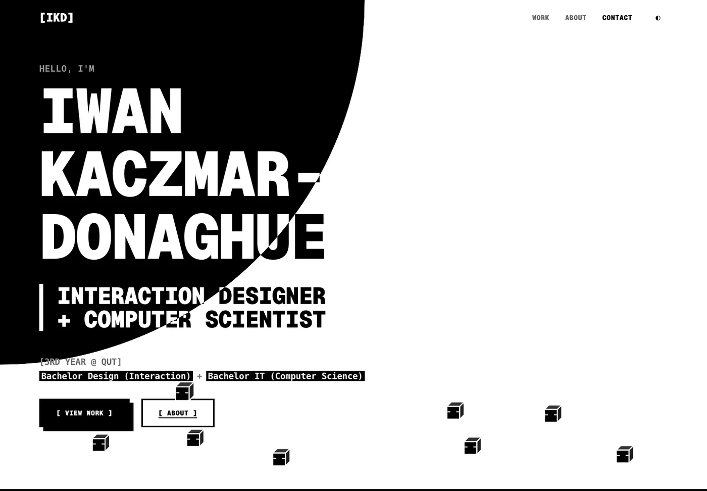 The original Iwan portfolio with its terminal-inspired interface.